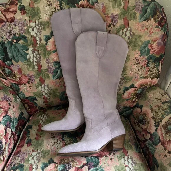 Charlotte Stone Agatha Knee High Boot in Fog Size 9 - Picture 3 of 9